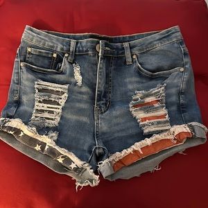 Ripped Jean shorts